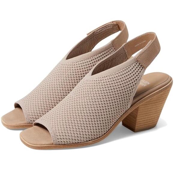 Eileen Fisher Shoes - Eileen Fisher Avil Block Heel Leather Tan Sandal Sz 9